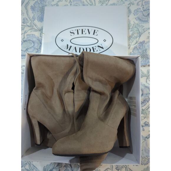 Steve Madden Gorgeous Taupe Over The Knee Boots - Picture 5 of 5
